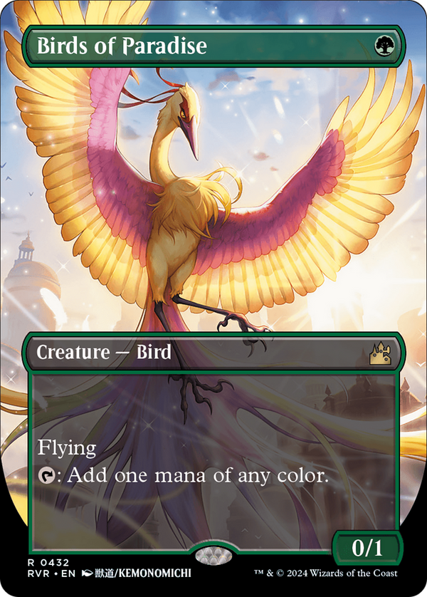 Birds of Paradise (Anime Borderless) (432) [Ravnica Remastered] foil - Deck Out Gaming
