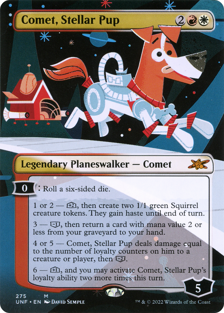 Comet, Stellar Pup (Borderless) (275) [Unfinity] - Deck Out Gaming