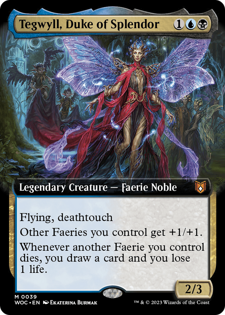 Tegwyll, Duke of Splendor (Extended Art) (39) [Wilds of Eldraine Commander] - Deck Out Gaming