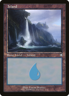 Island (32) (Retro Frame) (32) [Commander: The Brothers' War] - Deck Out Gaming