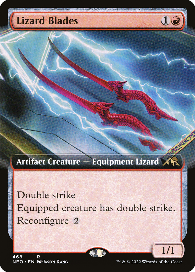 Lizard Blades (Extended Art) (468) [Kamigawa: Neon Dynasty] foil - Deck Out Gaming