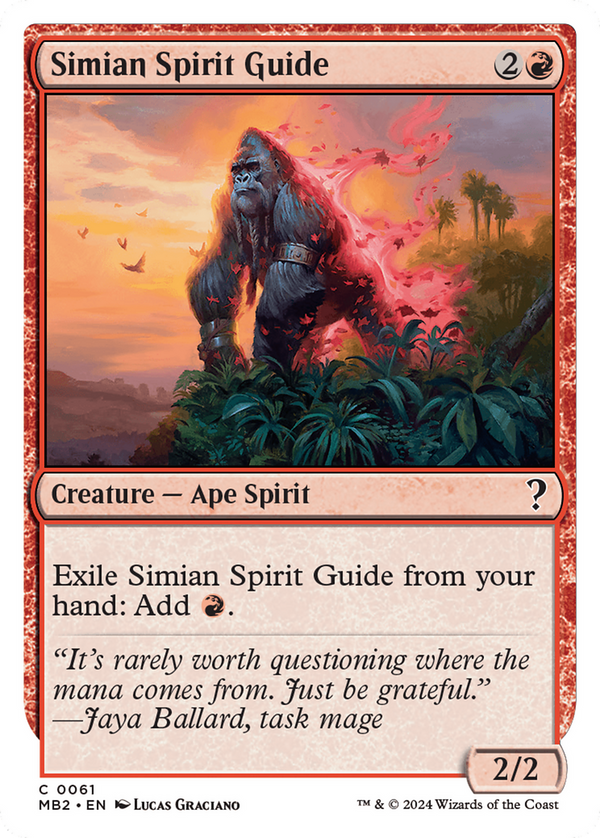 Simian Spirit Guide (White Border) (61) [Mystery Booster 2] - Deck Out Gaming