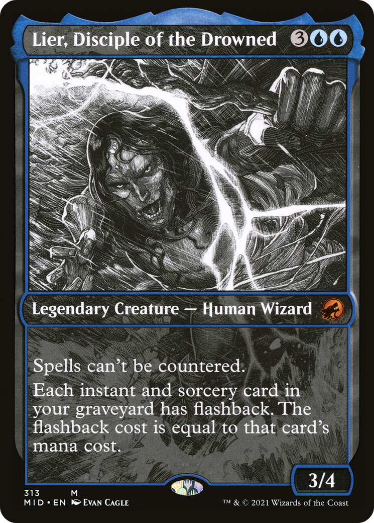 Lier, Disciple of the Drowned (Showcase) (313) [Innistrad: Midnight Hunt] foil - Deck Out Gaming