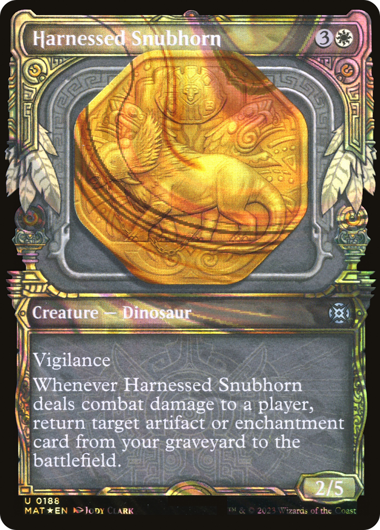 Harnessed Snubhorn (Halo Foil) (188) [March of the Machine: The Aftermath] foil - Deck Out Gaming