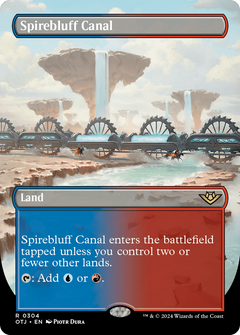 Spirebluff Canal (Borderless) (304) [Outlaws of Thunder Junction] foil - Deck Out Gaming