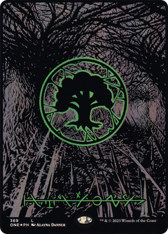 Forest (369) [Phyrexia: All Will Be One] foil - Deck Out Gaming