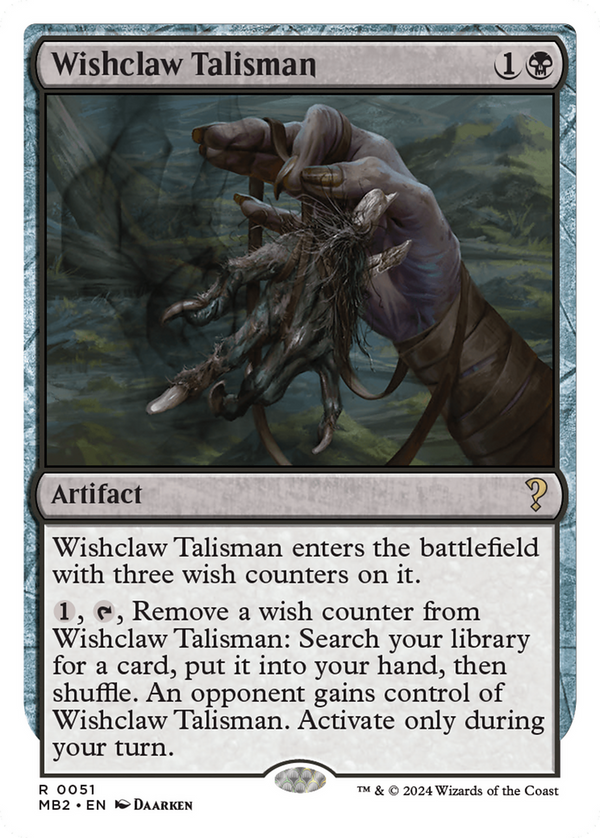 Wishclaw Talisman (White Border) (51) [Mystery Booster 2] - Deck Out Gaming