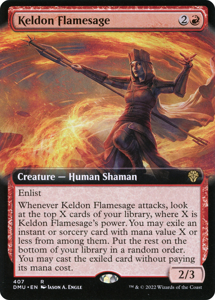 Keldon Flamesage (Extended Art) (407) [Dominaria United] - Deck Out Gaming
