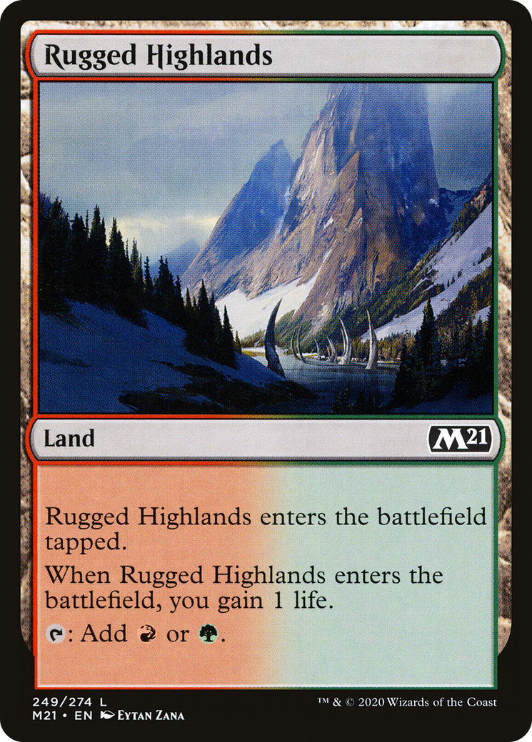 Rugged Highlands (249) [Core Set 2021] foil - Deck Out Gaming