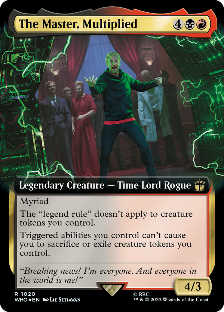 The Master, Multiplied (Extended Art) (Surge Foil) (1020) [Doctor Who] foil - Deck Out Gaming