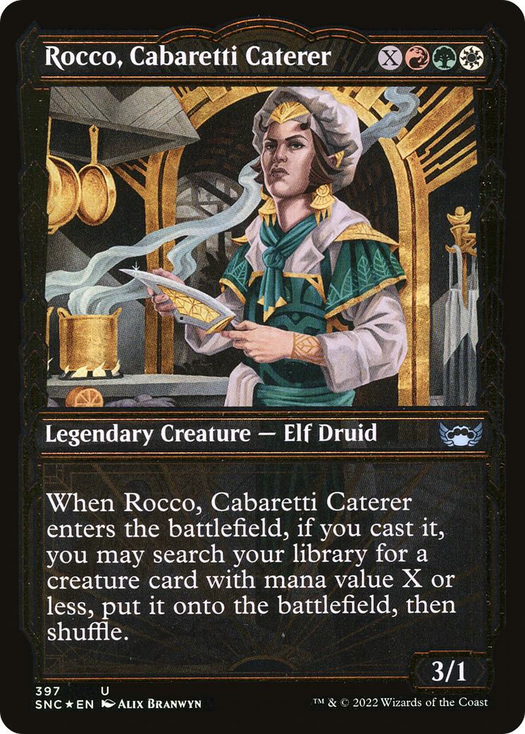 Rocco, Cabaretti Caterer (Gilded Foil) (397) [Streets of New Capenna] foil - Deck Out Gaming