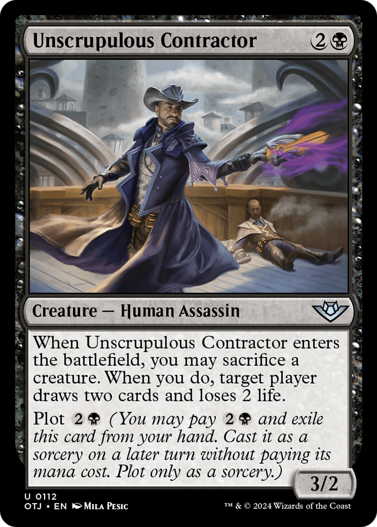 Unscrupulous Contractor (112) [Outlaws of Thunder Junction] foil - Deck Out Gaming