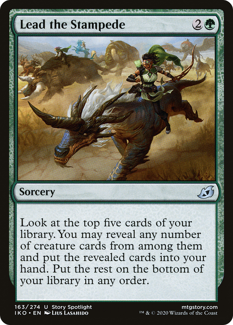 Lead the Stampede (163) [Ikoria: Lair of Behemoths] foil - Deck Out Gaming
