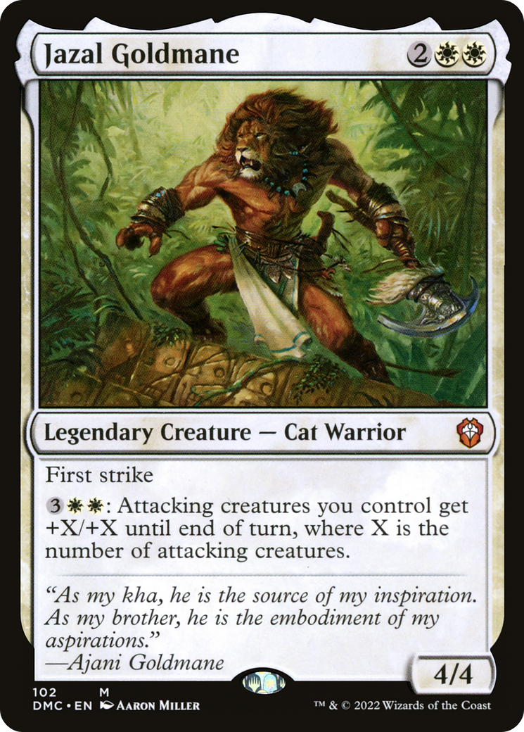 Jazal Goldmane (102) [Commander: Dominaria United] - Deck Out Gaming