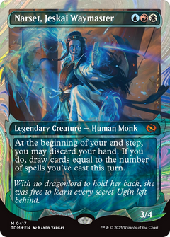 Narset, Jeskai Waymaster (Showcase) (Halo Foil) (417) [Tarkir: Dragonstorm] foil - Deck Out Gaming