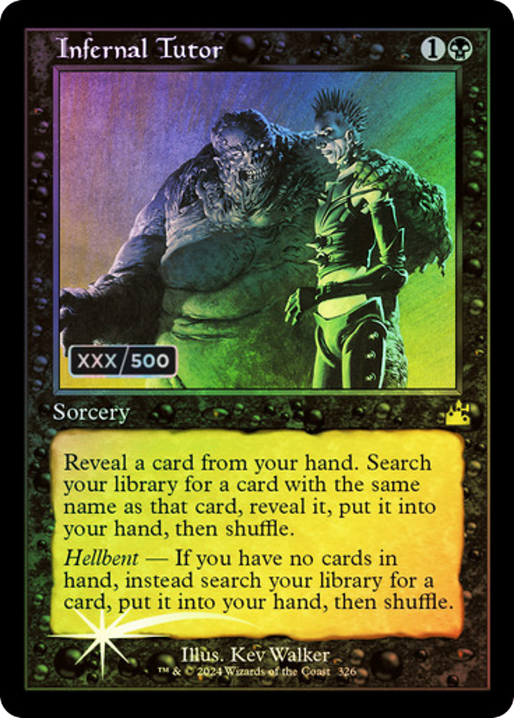 Infernal Tutor (Retro Frame) (Serial Numbered) (326) [Ravnica Remastered] foil - Deck Out Gaming