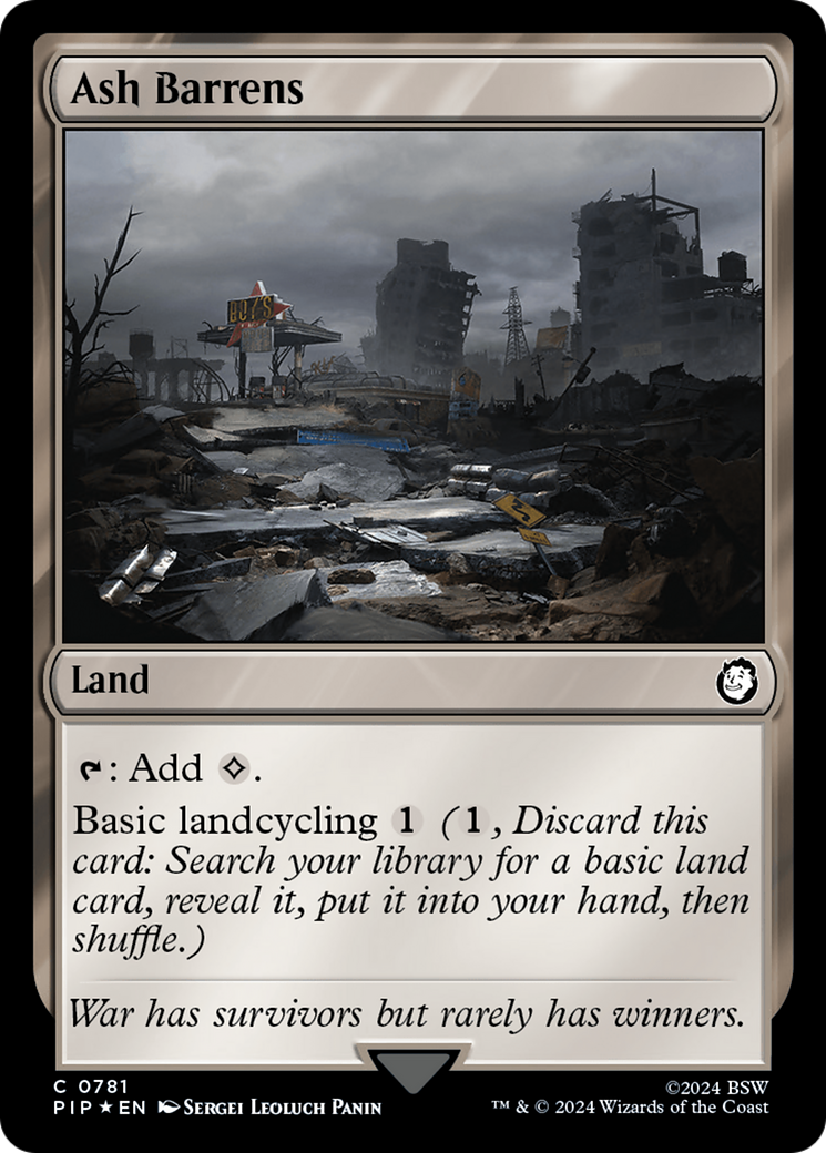 Ash Barrens (Surge Foil) (781) [Fallout] foil - Deck Out Gaming