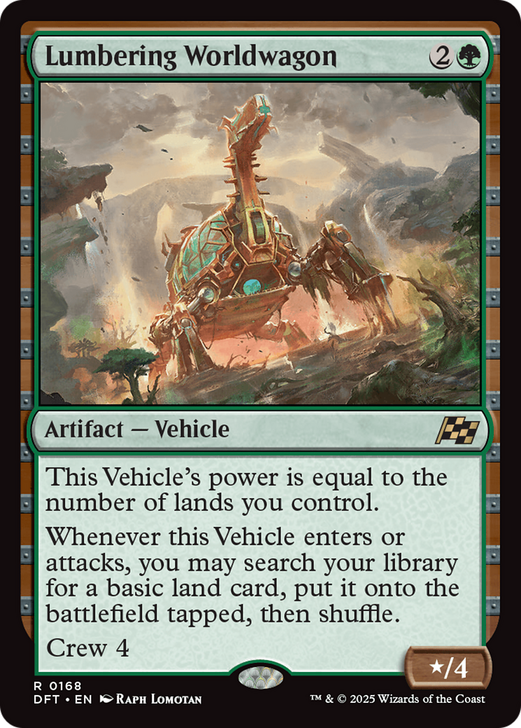 Lumbering Worldwagon (168) [Aetherdrift] foil - Deck Out Gaming