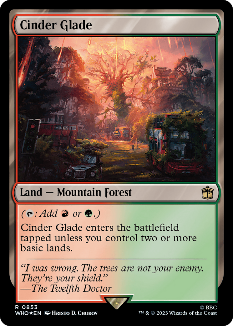 Cinder Glade (Surge Foil) (853) [Doctor Who] foil - Deck Out Gaming