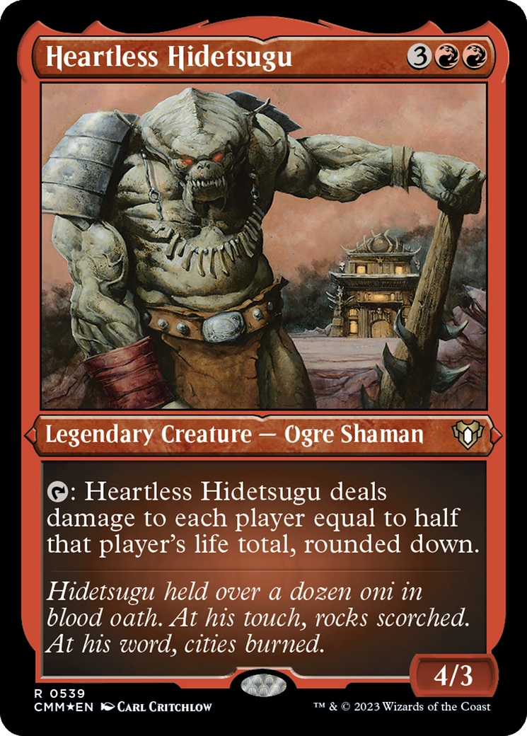 Heartless Hidetsugu (539) [Commander Masters] etched - Deck Out Gaming