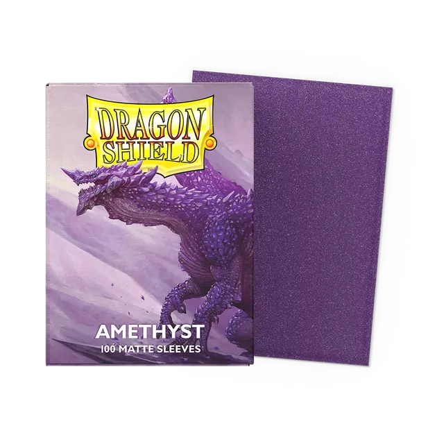 Dragon Shield Standard Size Matte Sleeves - Amethyst - 100 Count - Deck Out Gaming