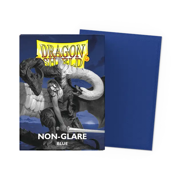 Dragon Shield Standard Size Matte Sleeves - Blue Non-Glare - 100 Count - Deck Out Gaming