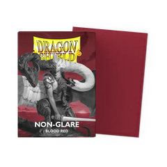 Dragon Shield Standard Size Matte Sleeves - Blood Red Non-Glare - 100 Count - Deck Out Gaming