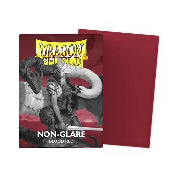Dragon Shield Standard Size Matte Sleeves - Blood Red Non-Glare - 100 Count - Deck Out Gaming