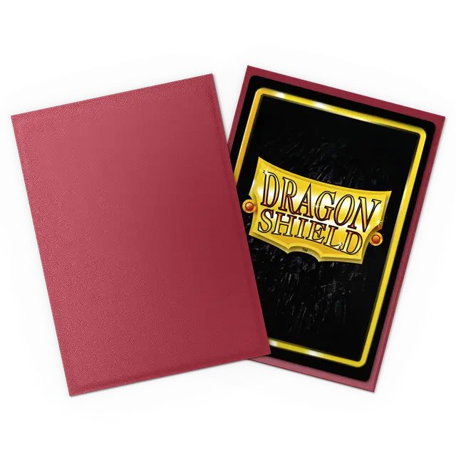 Dragon Shield Standard Size Matte Sleeves - Blood Red Non-Glare - 100 Count - Deck Out Gaming