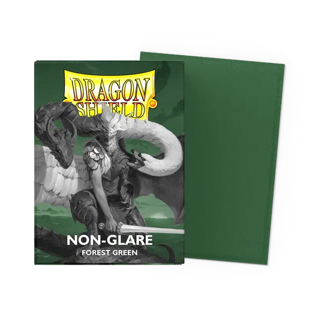 Dragon Shield Standard Size Matte Sleeves - Forest Green Non-Glare - 100 Count - Deck Out Gaming