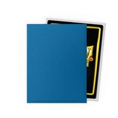 Dragon Shield Standard Size Dual Matte Sleeves - Cobalt & Silver - 100 Count - Deck Out Gaming