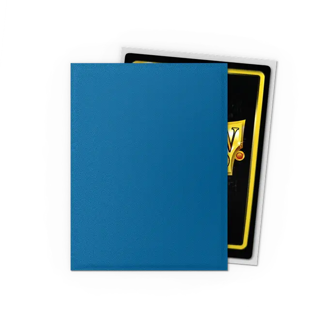 Dragon Shield Standard Size Dual Matte Sleeves - Cobalt & Silver - 100 Count - Deck Out Gaming