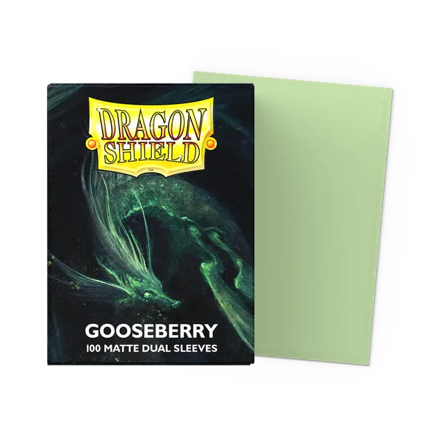Dragon Shield Standard Size Dual Matte Sleeves - Gooseberry - 100 Count - Deck Out Gaming