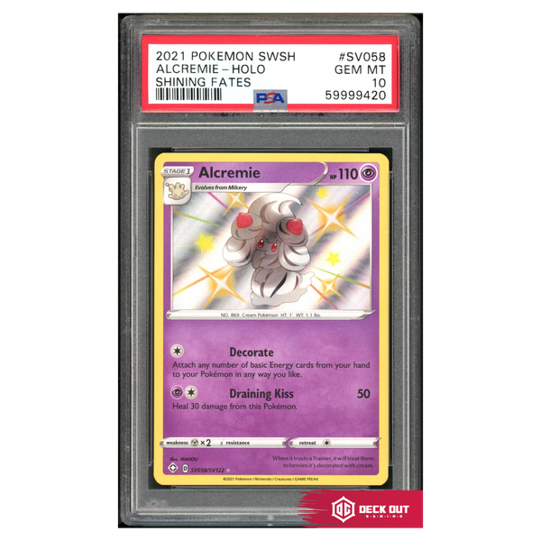 Alcremie - Shining Fates - SV058 - PSA 10 - 59999420 - Deck Out Gaming