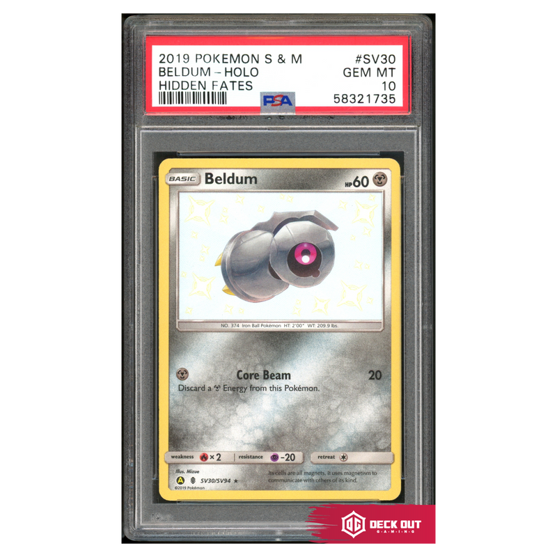 Beldum - Hidden Fates - SV30 - PSA 10 - 58321735 - Deck Out Gaming
