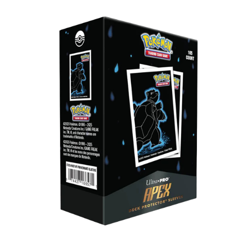 Pokemon APEX Deck Protector Sleeves - 105 Count - Neon Kanto Blastoise - Deck Out Gaming