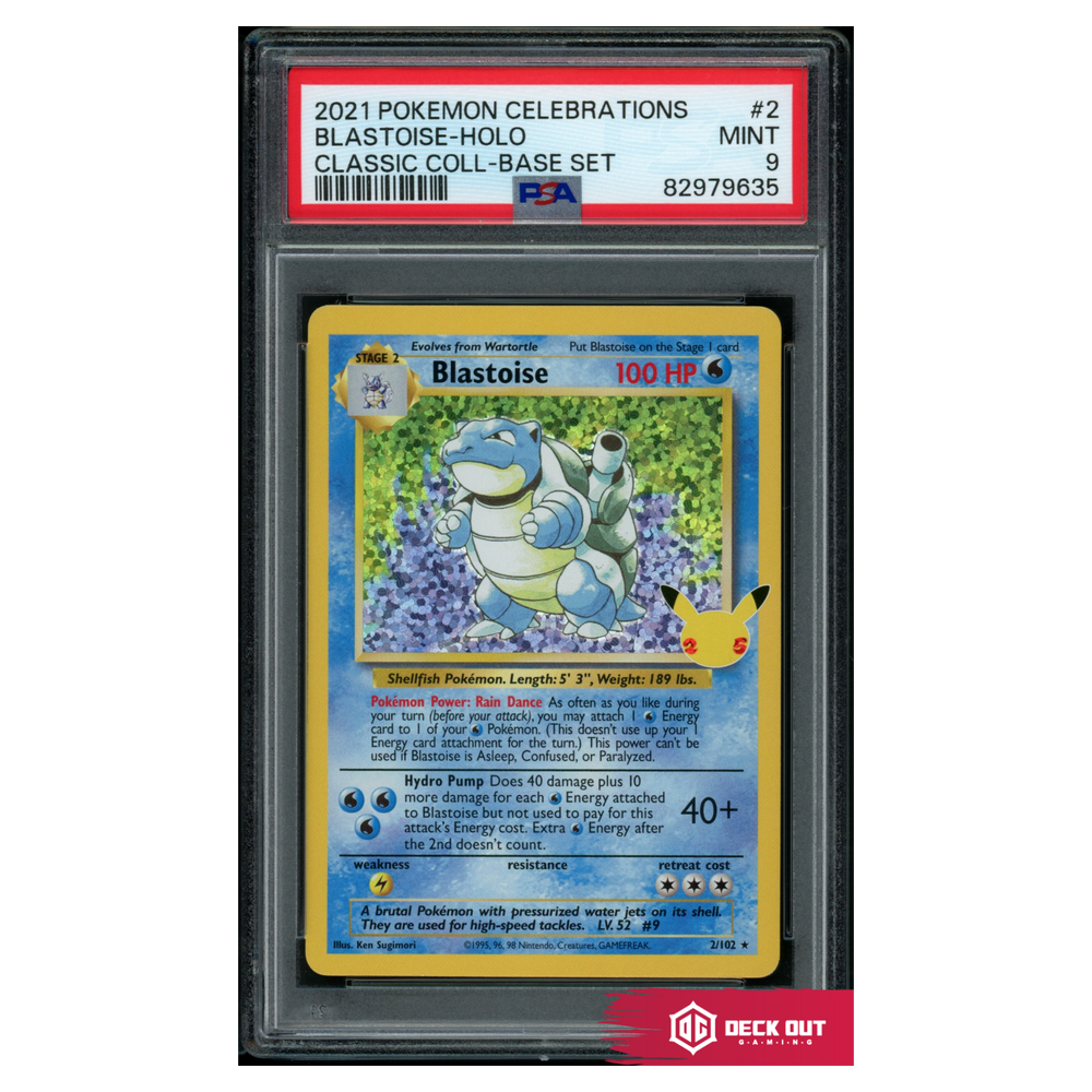 Blastoise - Celebrations Classic Collection - 2 - PSA 9 - 82979635 - Deck Out Gaming