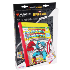 Gamegenic: Zip-Up Album - MTG Marvel Super Heroes - Captain America/Black Panther - (18-Pocket Side-Loading) - Deck Out Gaming