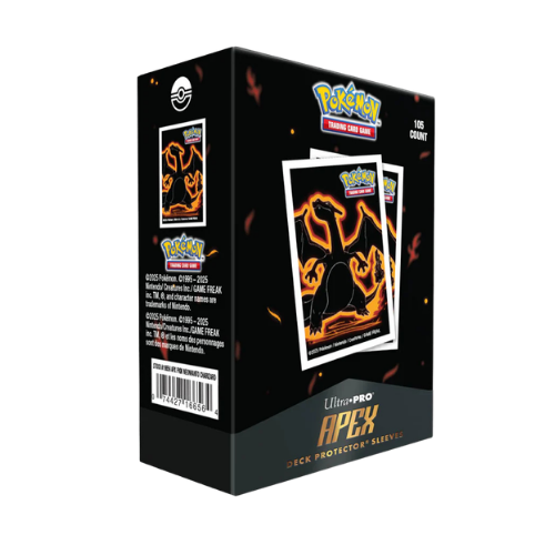 Pokemon APEX Deck Protector Sleeves - 105 Count - Neon Kanto Charizard - Deck Out Gaming