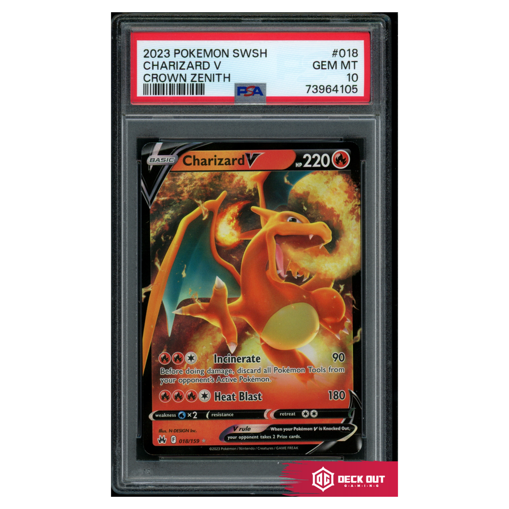 Charizard V - Crown Zenith - 018 - PSA 10 - 73964105 - Deck Out Gaming