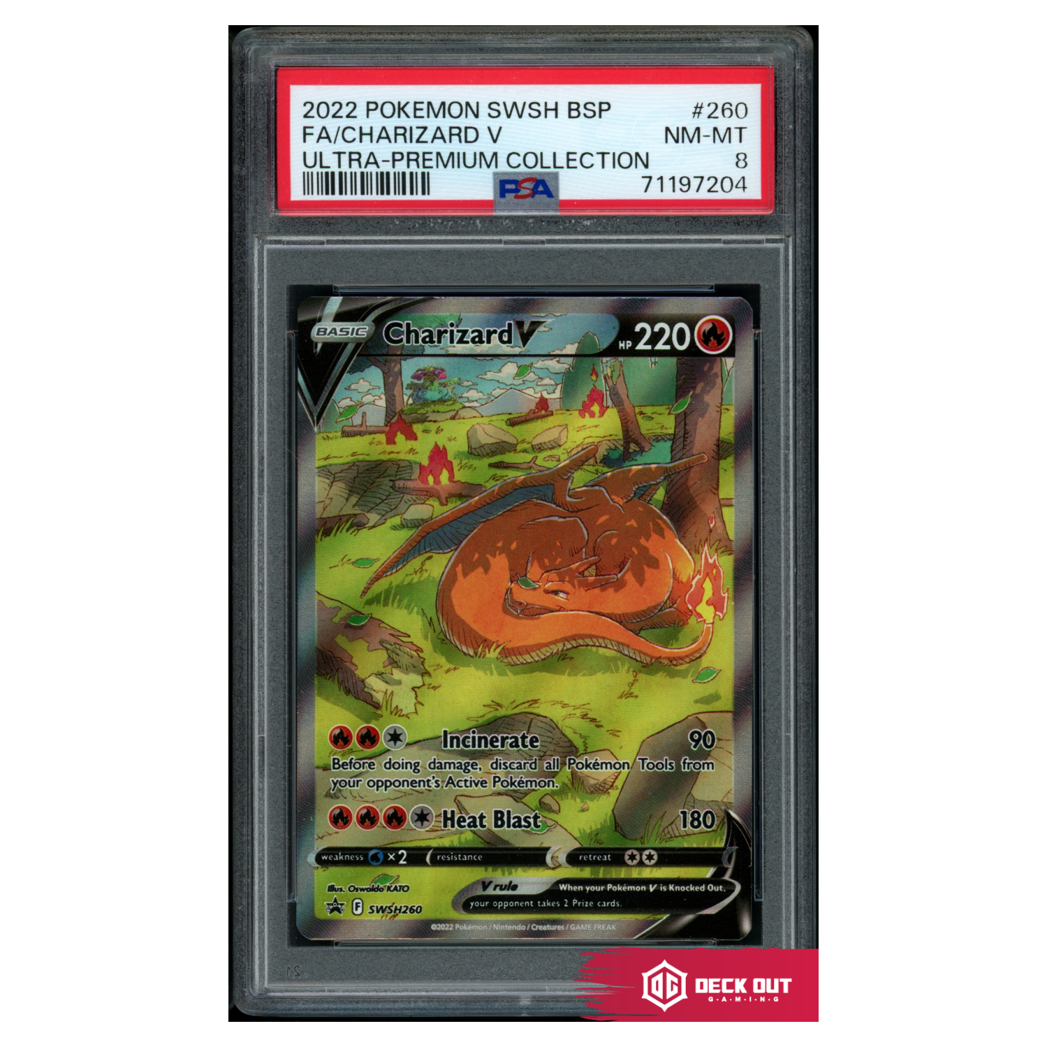 Charizard V - SWSH Promos - SWSH260 - PSA 8 - 71197204 - Deck Out Gaming