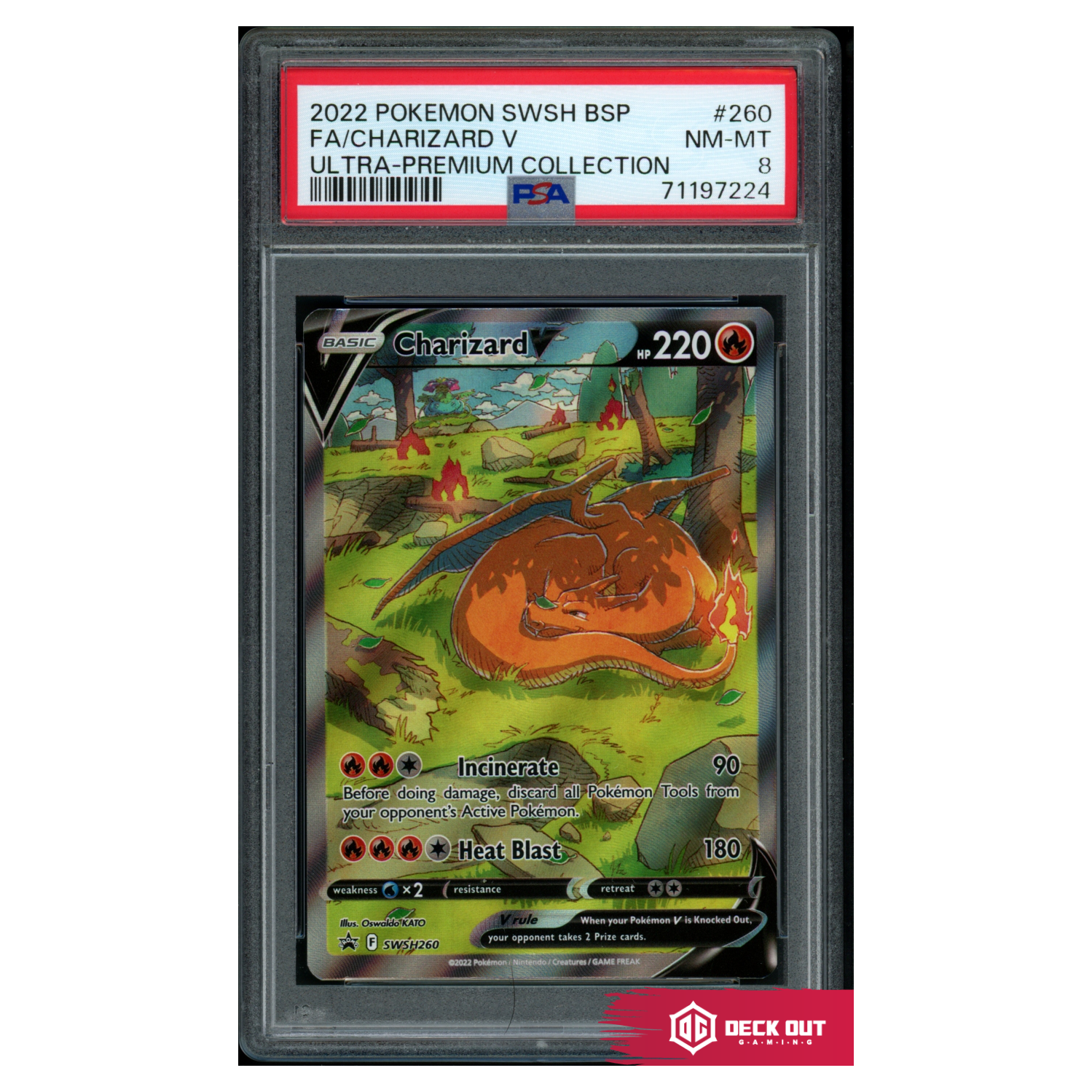 Charizard V - SWSH Promos - SWSH260 - PSA 8 - 71197224 - Deck Out Gaming