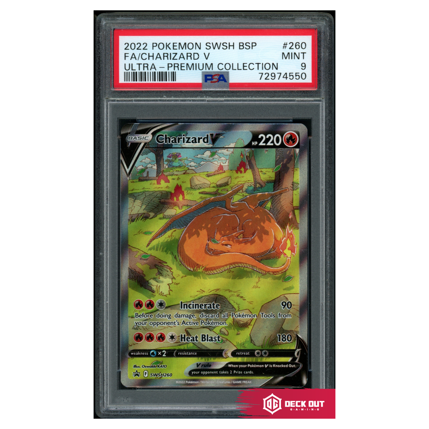 Charizard V - SWSH Promos - SWSH260 - PSA 9 - 72974550 - Deck Out Gaming