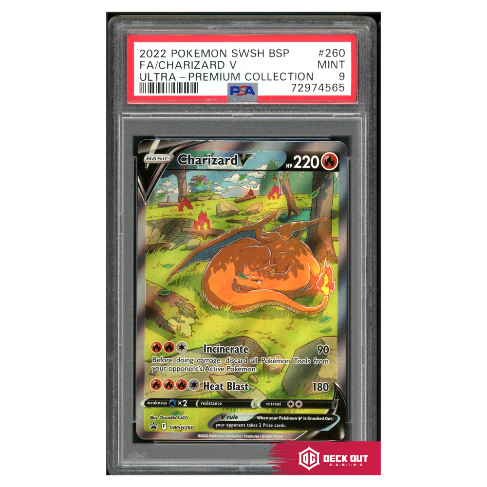 Charizard V - SWSH Promos - SWSH260 - PSA 9 - 72974565 - Deck Out Gaming