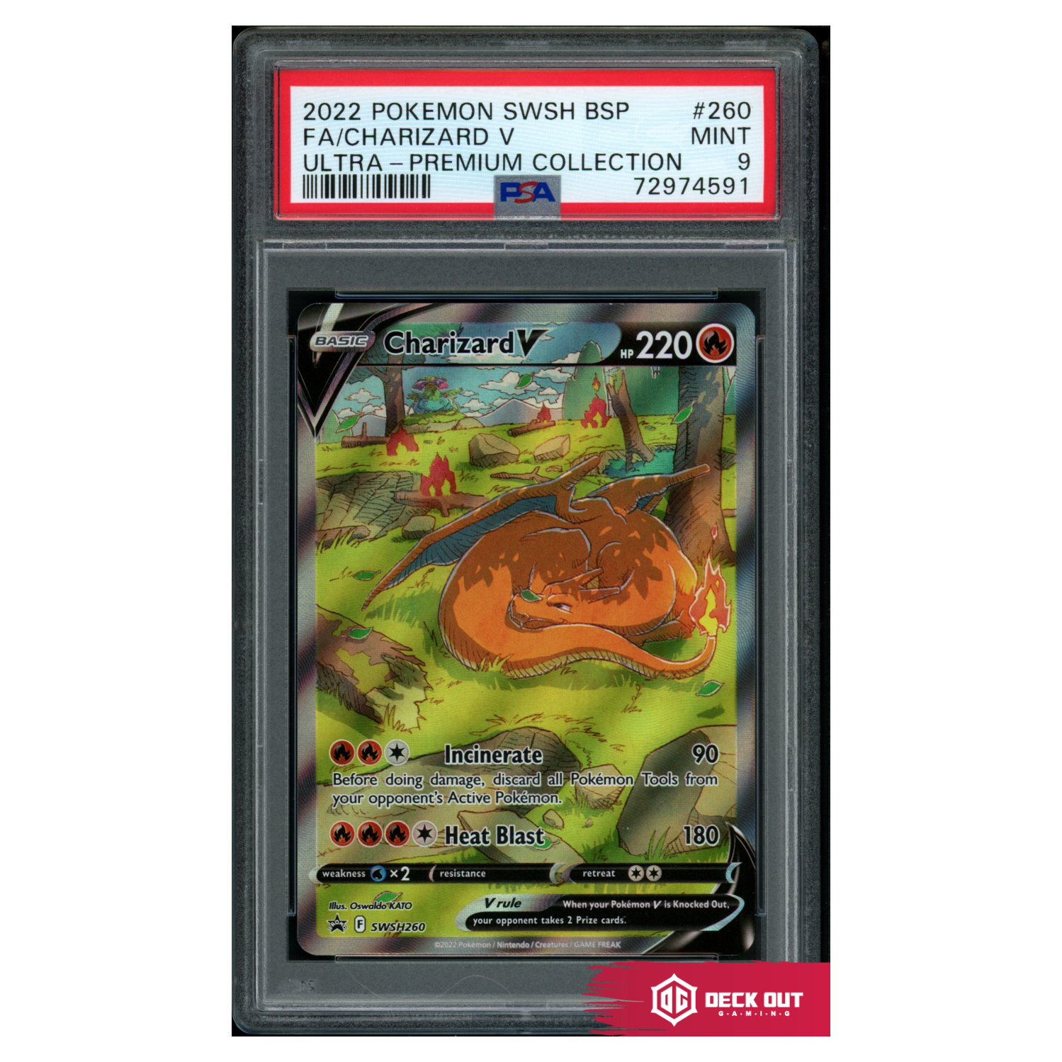 Charizard V - SWSH Promos - SWSH260 - PSA 9 - 72974591 - Deck Out Gaming