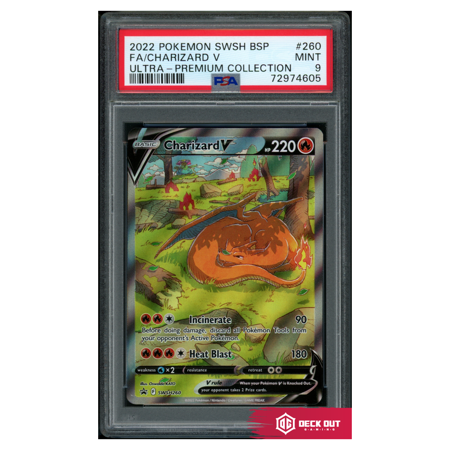 Charizard V - SWSH Promos - SWSH260 - PSA 9 - 72974605 - Deck Out Gaming