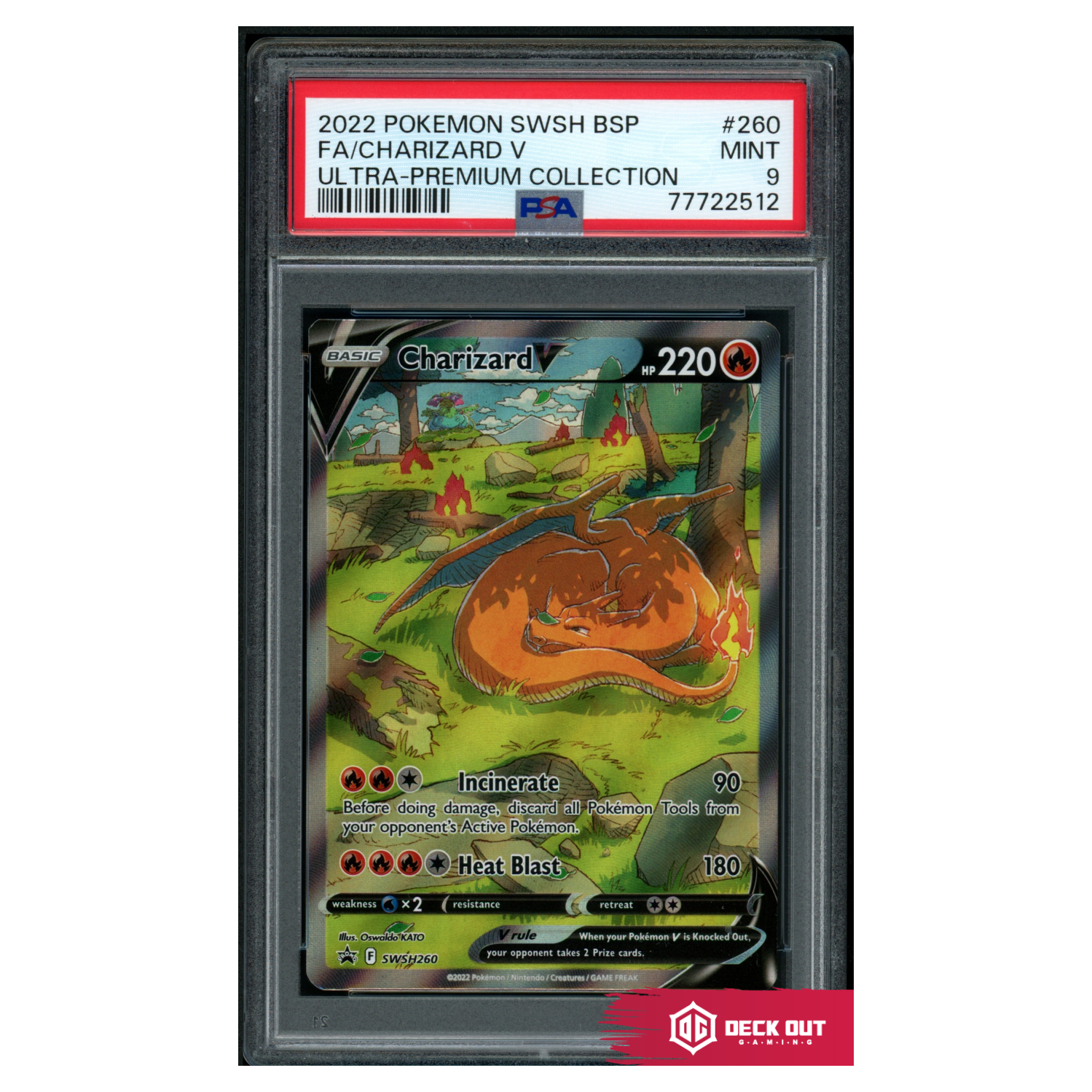 Charizard V - SWSH Promos - SWSH260 - PSA 9 - 77722512 - Deck Out Gaming