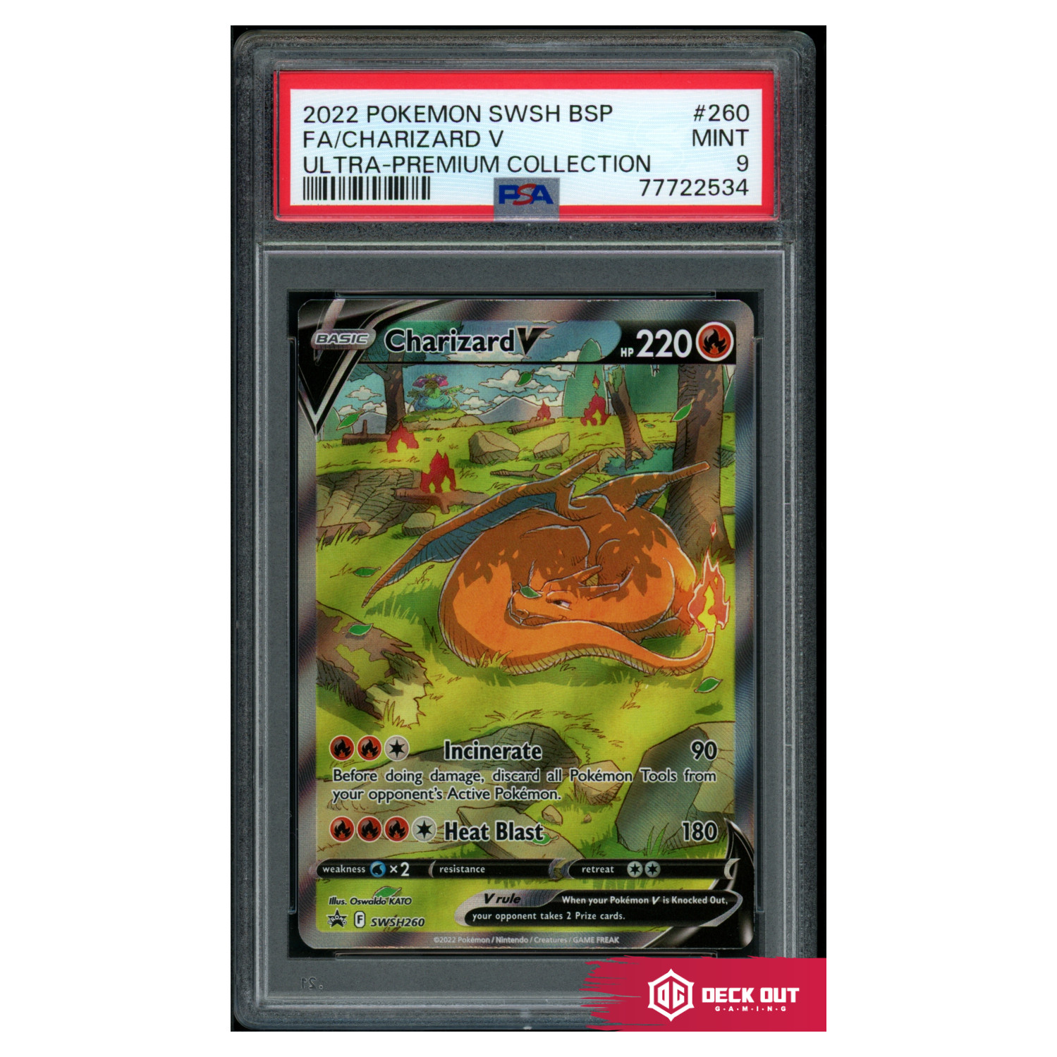 Charizard V - SWSH Promos - SWSH260 - PSA 9 - 77722534 - Deck Out Gaming