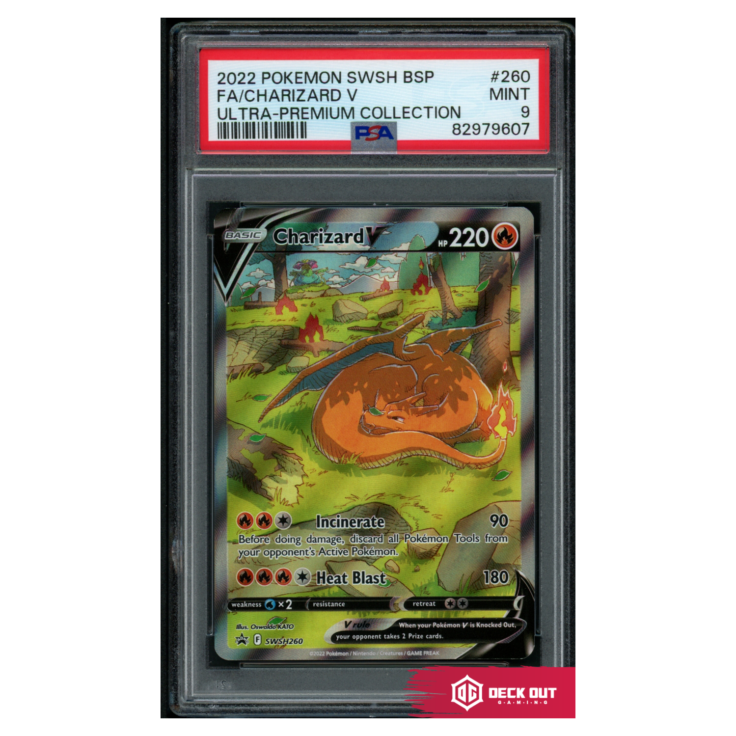 Charizard V - SWSH Promos - SWSH260 - PSA 9 - 82979607 - Deck Out Gaming