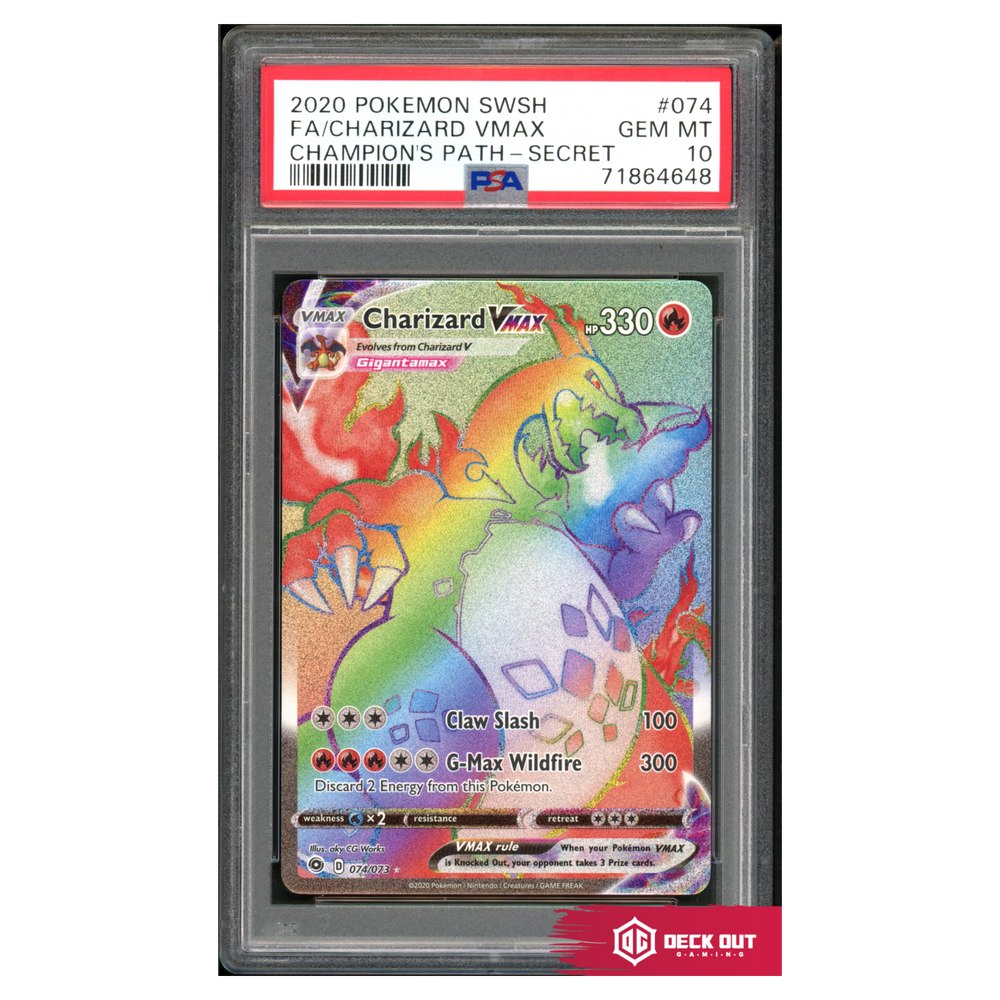 Charizard VMAX - Champion's Path - 074 - PSA 10 - 71864648 - Deck Out Gaming